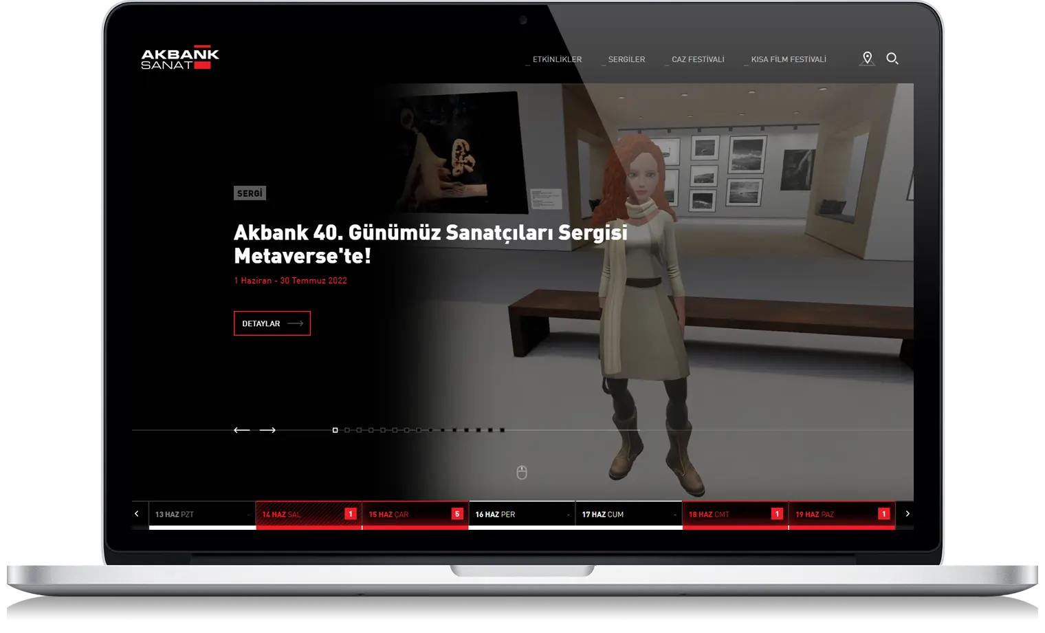 Akbank Sanat masaüstü görünümü